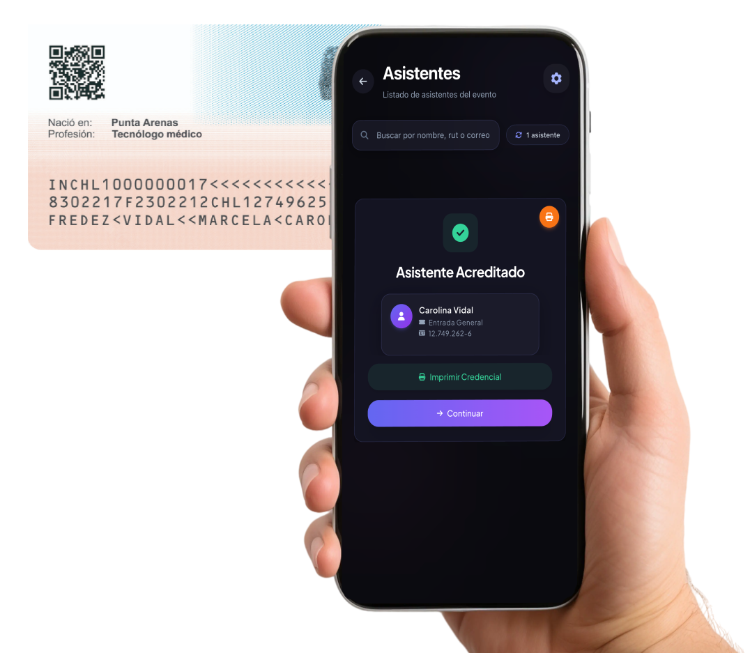 Acreditación de un asistente con la app de BlackPass