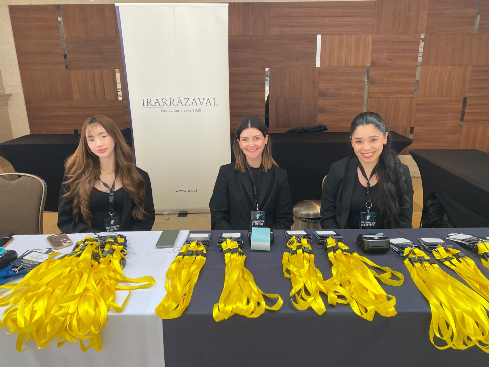 Productores usando BlackPass en un evento